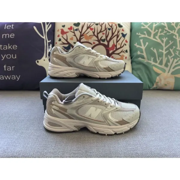 New Balance 990v6 Beige Gray Chunky Sneakers - 1