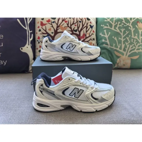 New Balance 530 White Navy Mesh Sneakers - 1