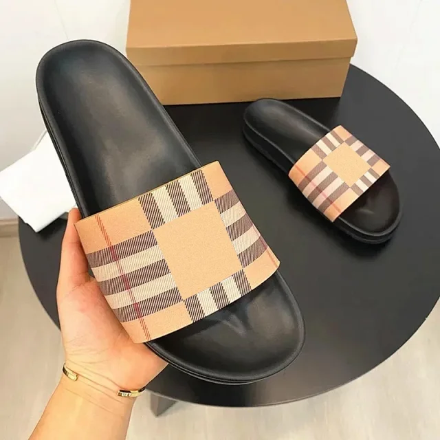 Unbranded Slippers Slide with patterned wide strap product detail image 1