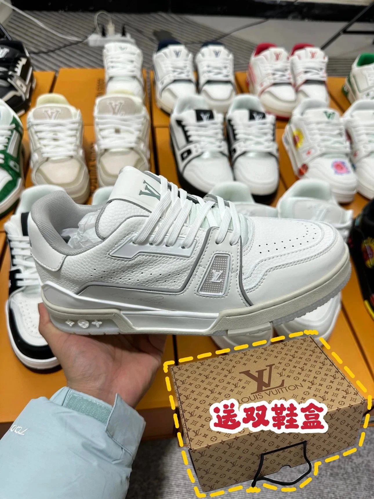 Louis Vuitton White LV Trainer Sneakers