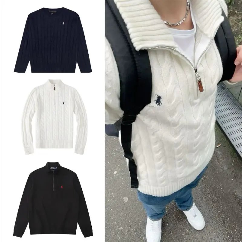 Ralph Lauren Cable Knit Half-Z