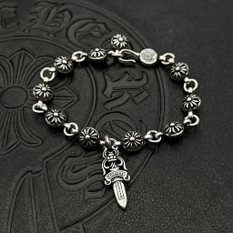 thumbnail for Bracelet, vintage cross bracelet bracelet with sword, pendant, European hip-hop personality, niche domineering