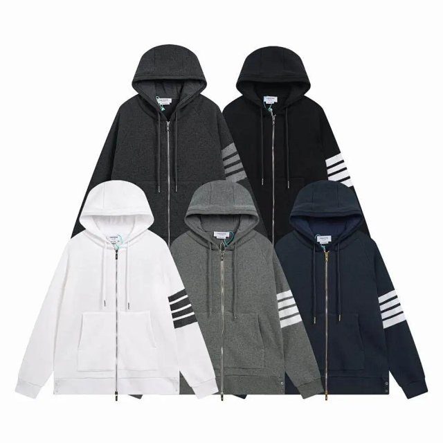 THOM BROWNE Zip Hoodie: seller detail photo 1