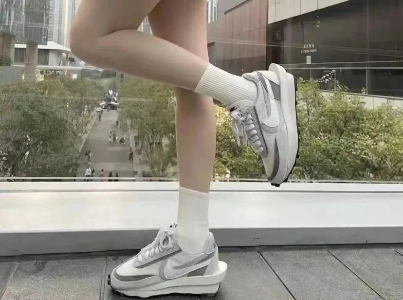 Nike x Sacai VaporWaffle Black Sneakers - 18