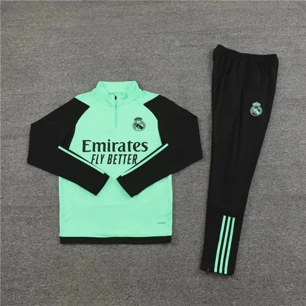 Real Madrid x Adidas Training Tracksuit Mint Green/Black - 14