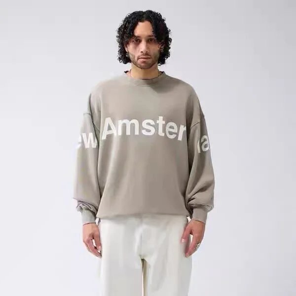 Special Offer Dutch Surf Streetwear Men's Spring Washed 100% Cotton Heavyweight Loose Casual Crewneck Thick Cotton T-Shirt