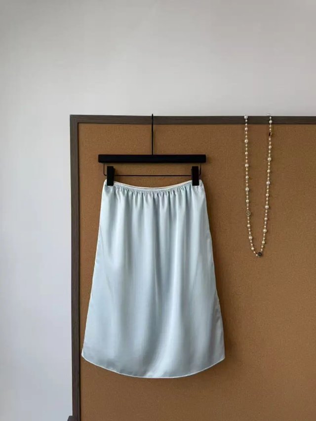 Blue Logo-Patch Cropped Satin Top: seller detail photo 6