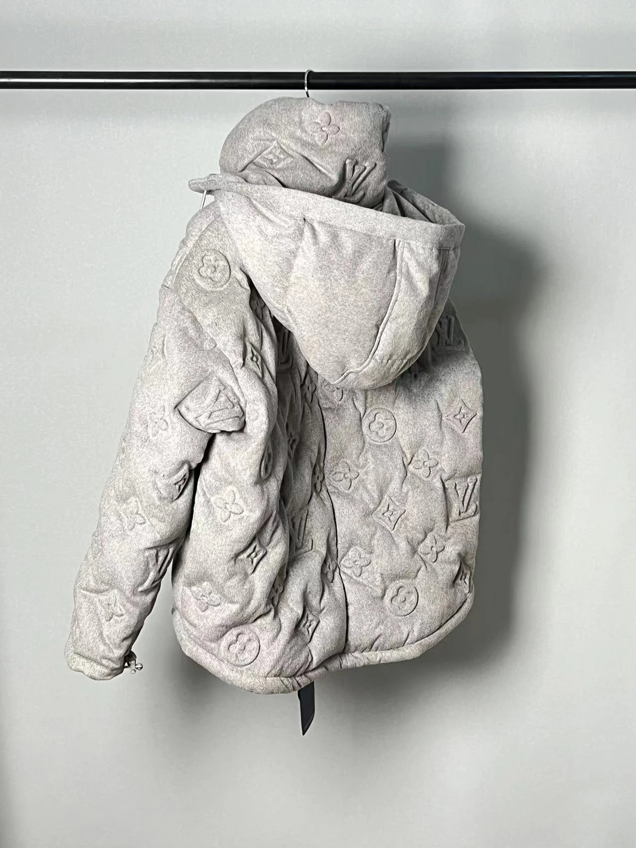 Louis Vuitton Monogram Down Jacket Gray and Black - 11