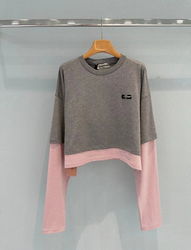 Layered Cotton Jersey T-Shirt: seller detail photo 9