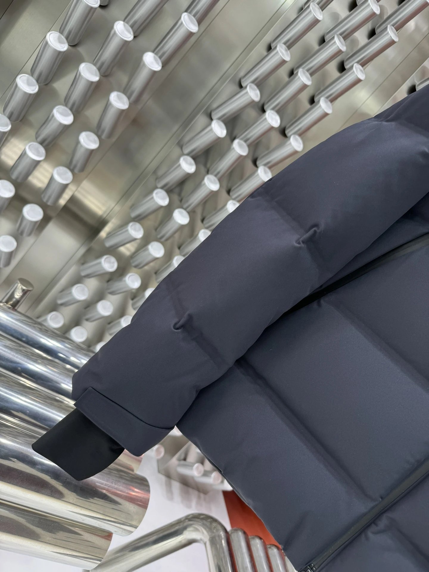 Moncler Maya Glossy Black Down Jacket with White Moncler sneakers - 11