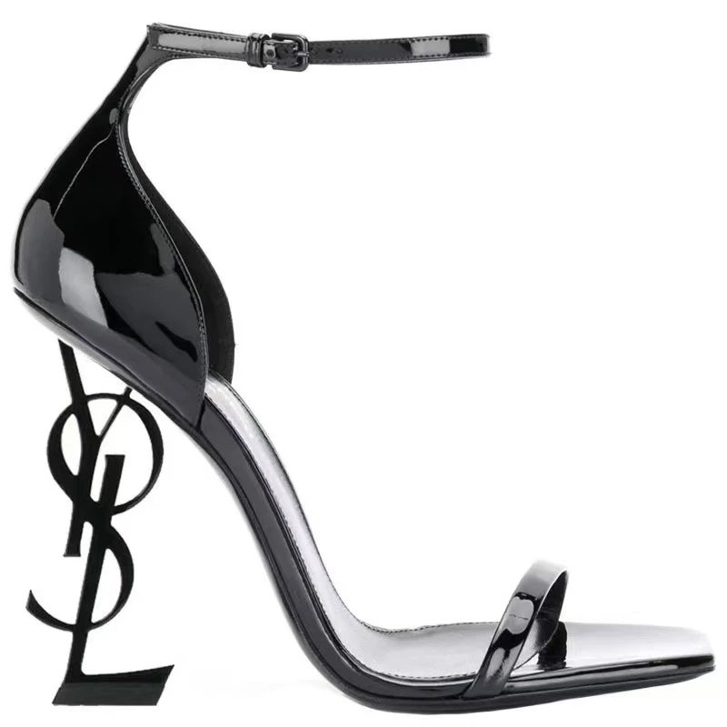 Glossy Black Heel 10cm
