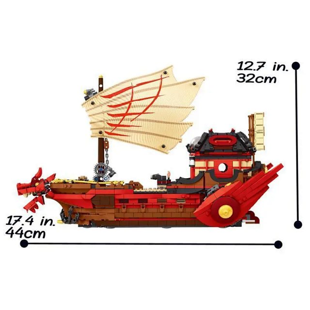 Lego-compatible Ninjago series "Destiny's Bounty" dragon ship building set: seller detail photo 3
