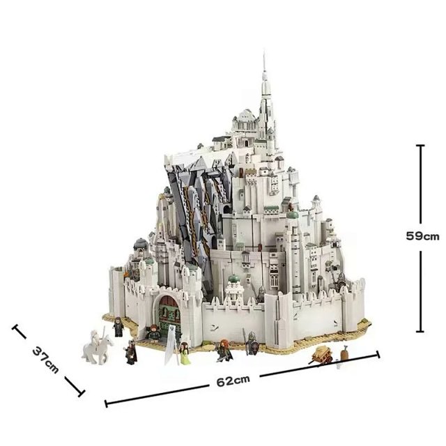 Large-scale, high-difficulty "White City" building block model—compatible with LEGO The Lord of the Rings.: seller detail photo 3