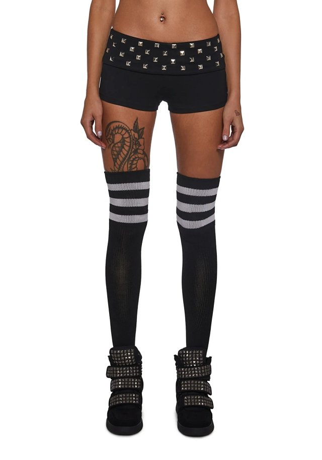Y2K Punk Studded Micro Shorts: seller detail photo 3