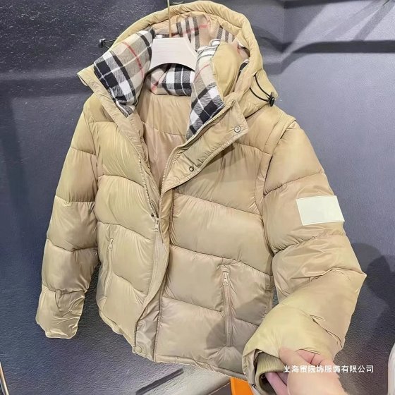 Ba Jia New Trendy High Quality Winter Down Cotton Warm Hooded Fashion Jacket Influencer Men Women Wholesale Black