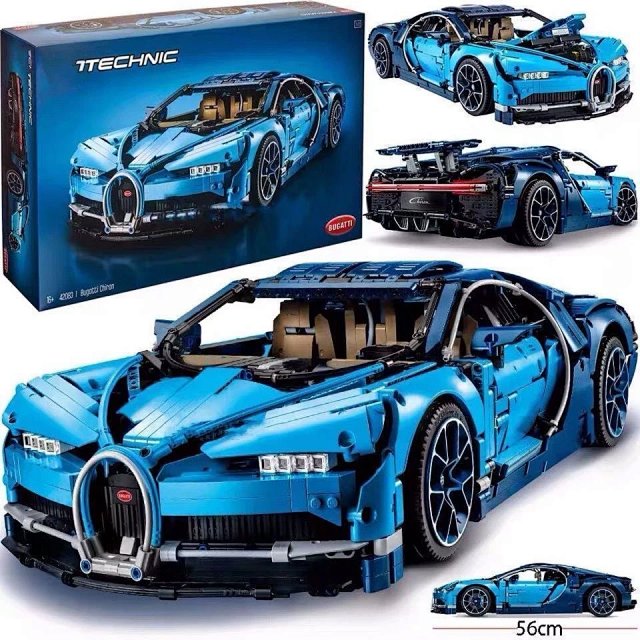 High-difficulty Technic-style building block sports car toy compatible with LEGO Bugatti Veyron: seller detail photo 1