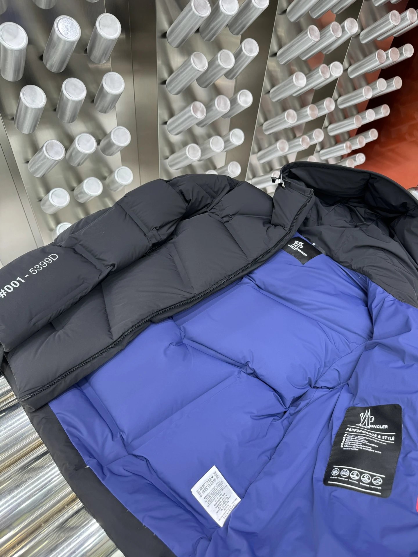 Moncler Maya Glossy Black Down Jacket with White Moncler sneakers - 6