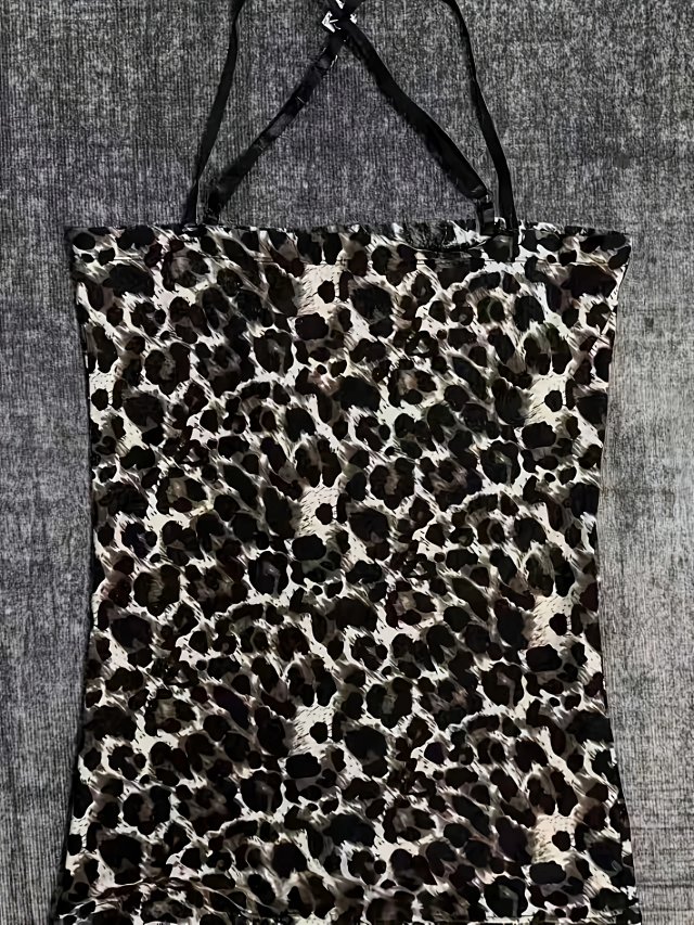 Leopard Print Halter Cami Top: seller detail photo 6