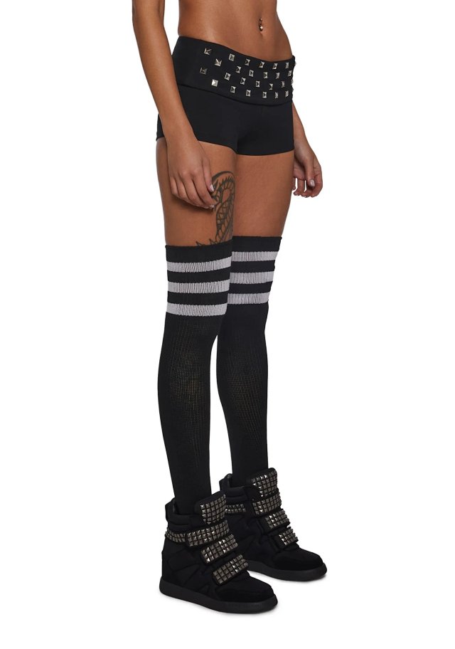 Y2K Punk Studded Micro Shorts: seller detail photo 4