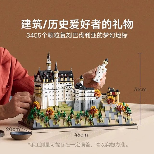 LEGO City Landmark Series Compatible Neuschwanstein Castle Building Block Model Toy: seller detail photo 4