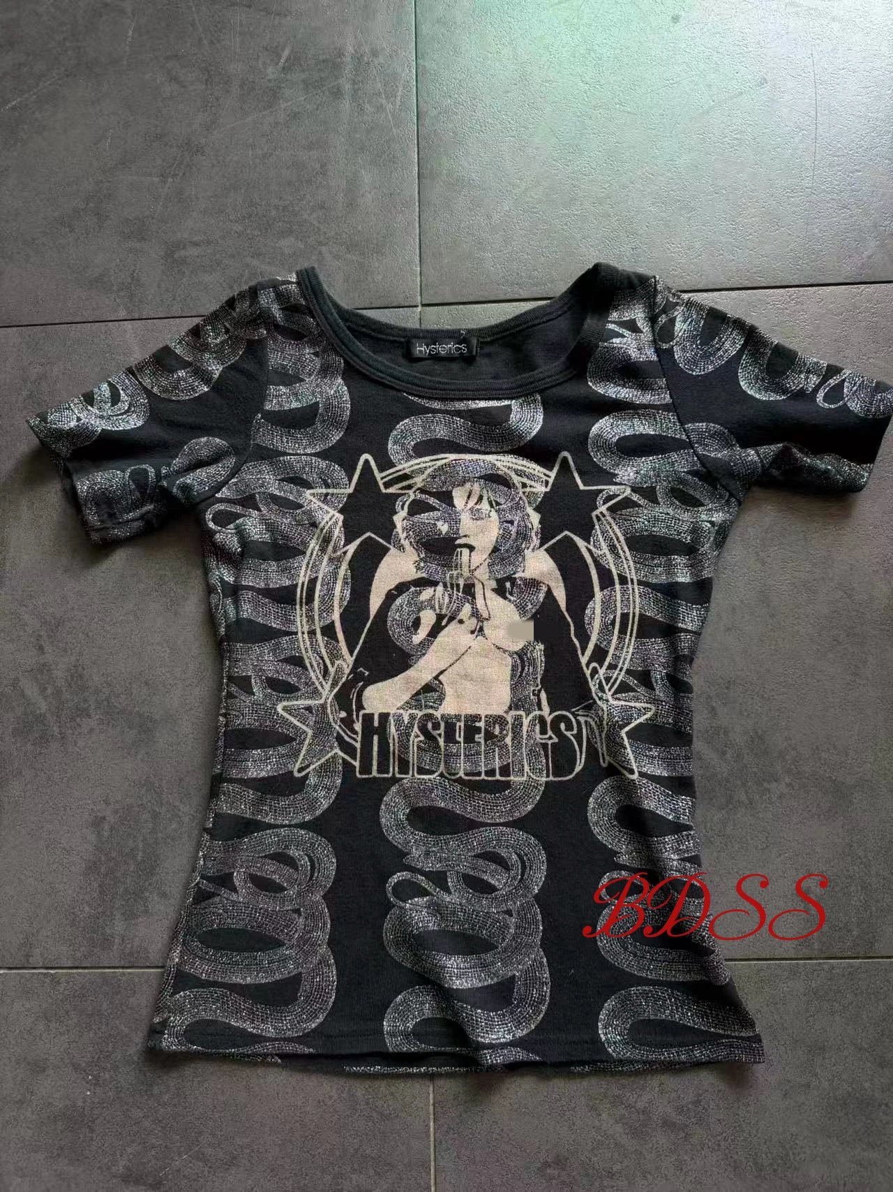 [Medusa] BDSS Self-owned Hysteric Hg Style Slim Fit Vintage Short Sleeve T-Shirt