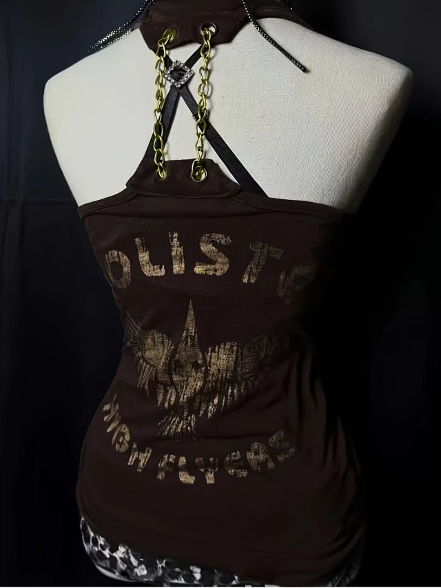 Leopard Print Halter Cami Top: seller detail photo 8