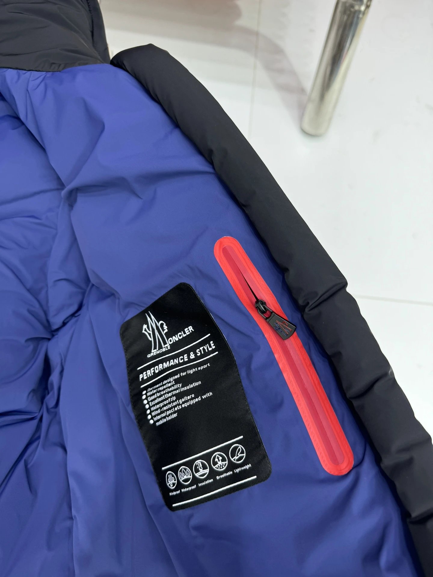 Moncler Maya Glossy Black Down Jacket with White Moncler sneakers - 5