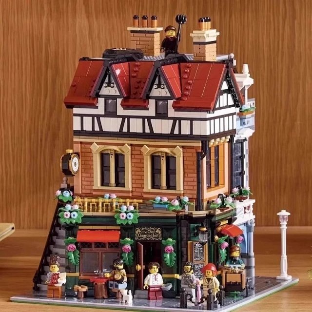 British-style street corner building block toy compatible with the LEGO Modular Buildings series.: seller detail photo 3