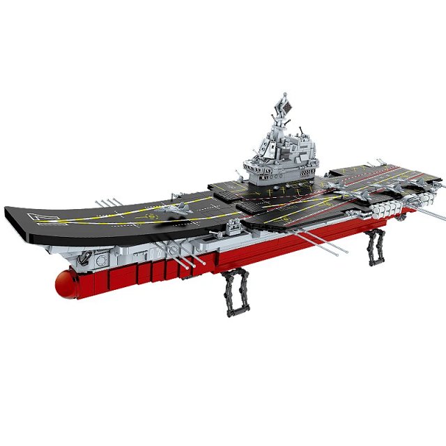 Compatible with LEGO: Wooden aircraft carrier, military warship, and aircraft assembly set.: seller detail photo 5