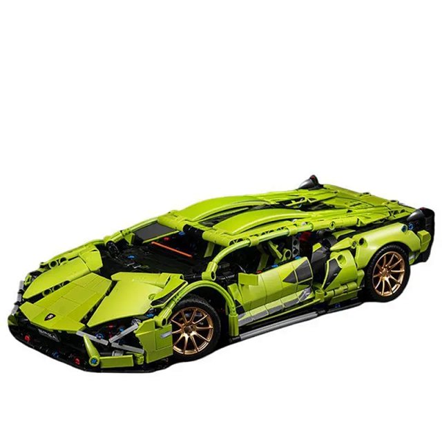 LEGO-compatible remote-controlled Lamborghini "Little Green Bull" sports car model: seller detail photo 5