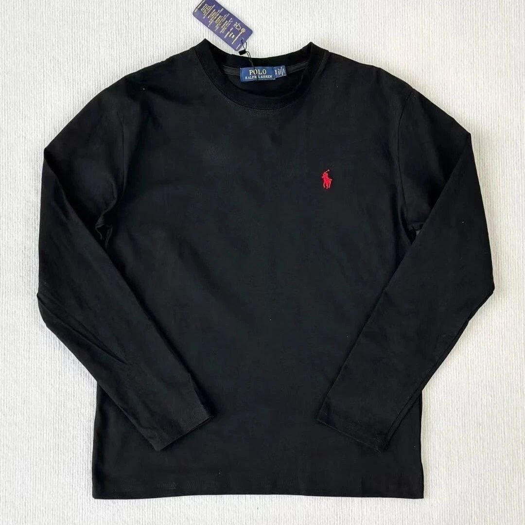 Long sleeved pony embroidery [black]