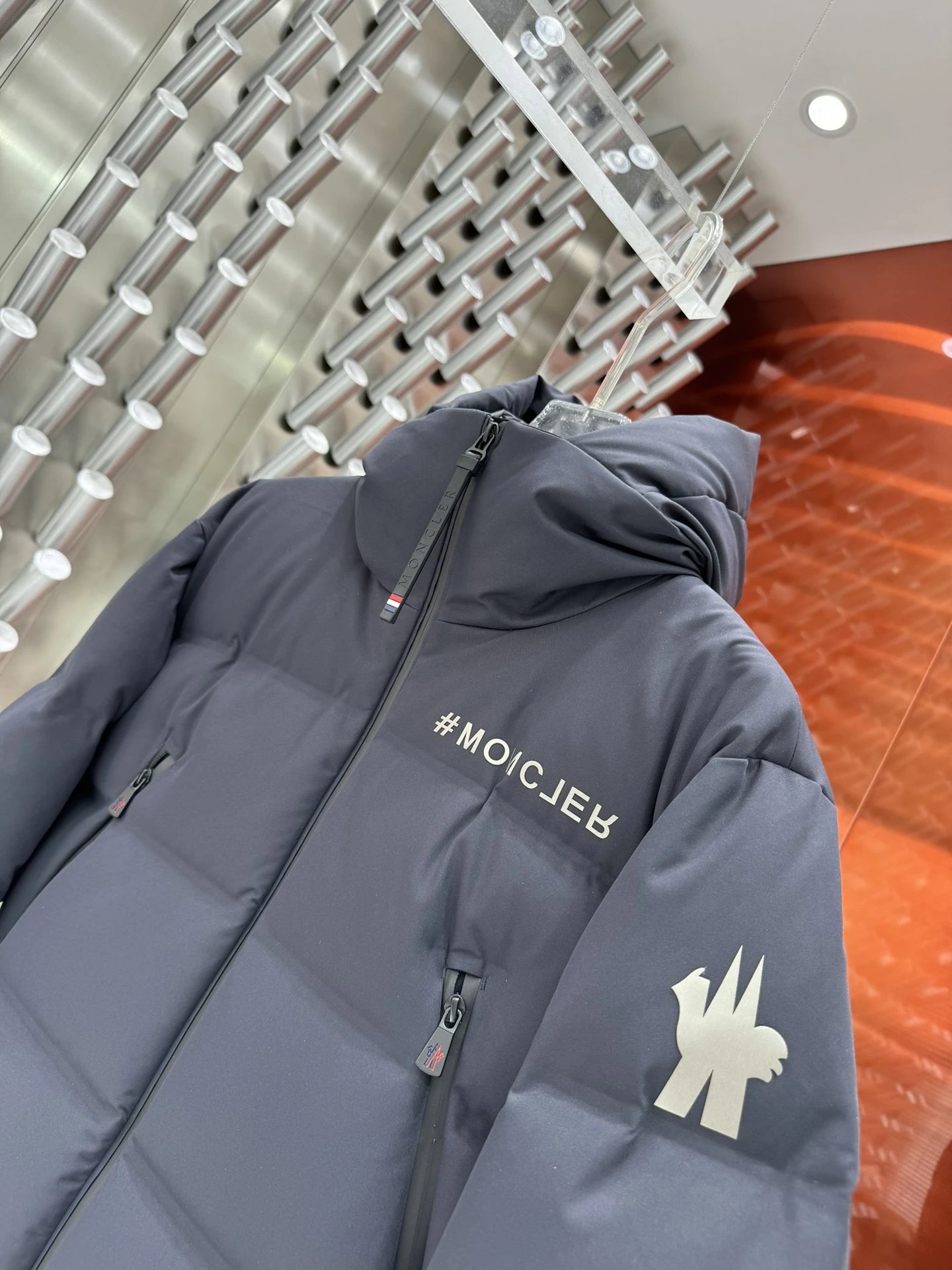 Moncler Maya Glossy Black Down Jacket with White Moncler sneakers - 14