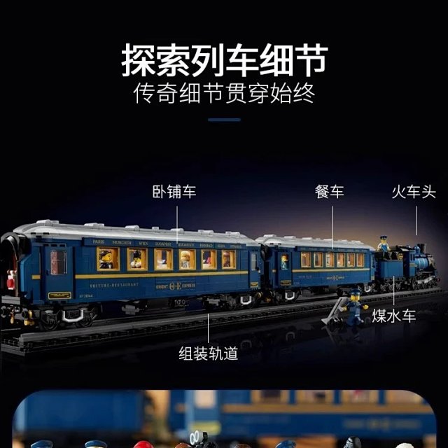 Lego-compatible Orient Express train building block toy: seller detail photo 3