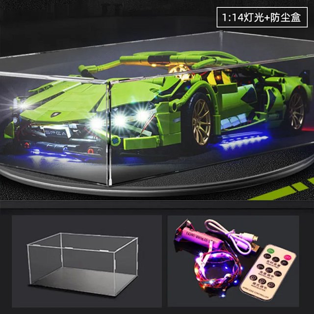 LEGO-compatible remote-controlled Lamborghini "Little Green Bull" sports car model: seller detail photo 6