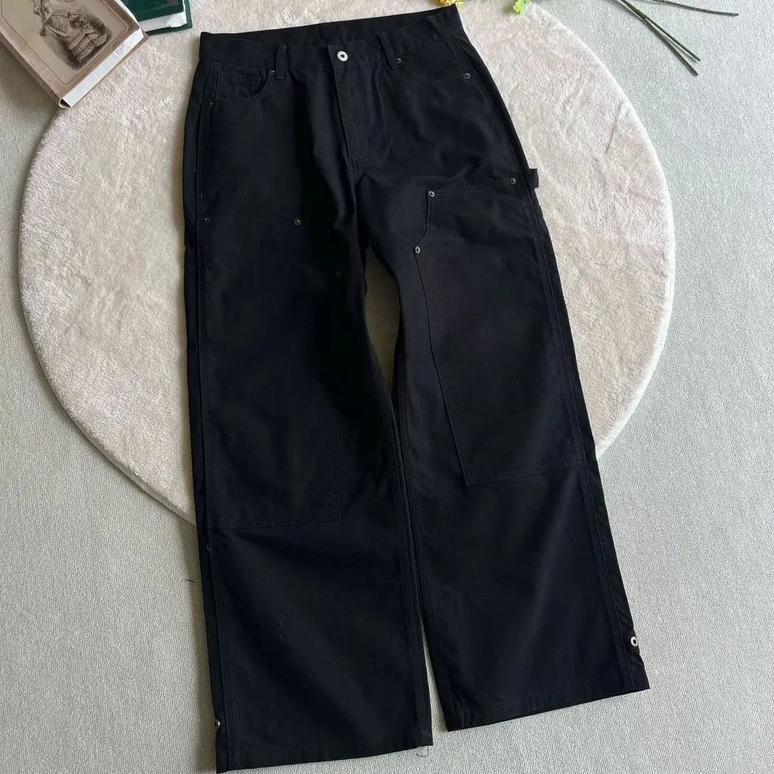 B01 Double Knee Work Pants Lumberjack Pants - Black
