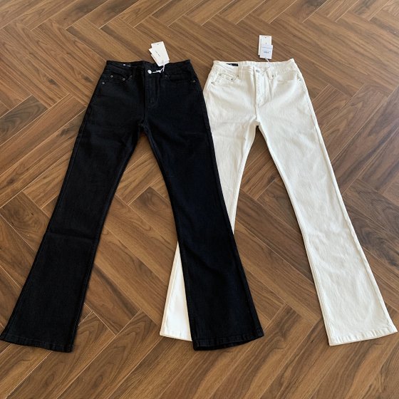 American Wash Black and White Cowboy Cleanfit Jeans Men's Flare Slim Fit Slimming Vintage 517 Pants