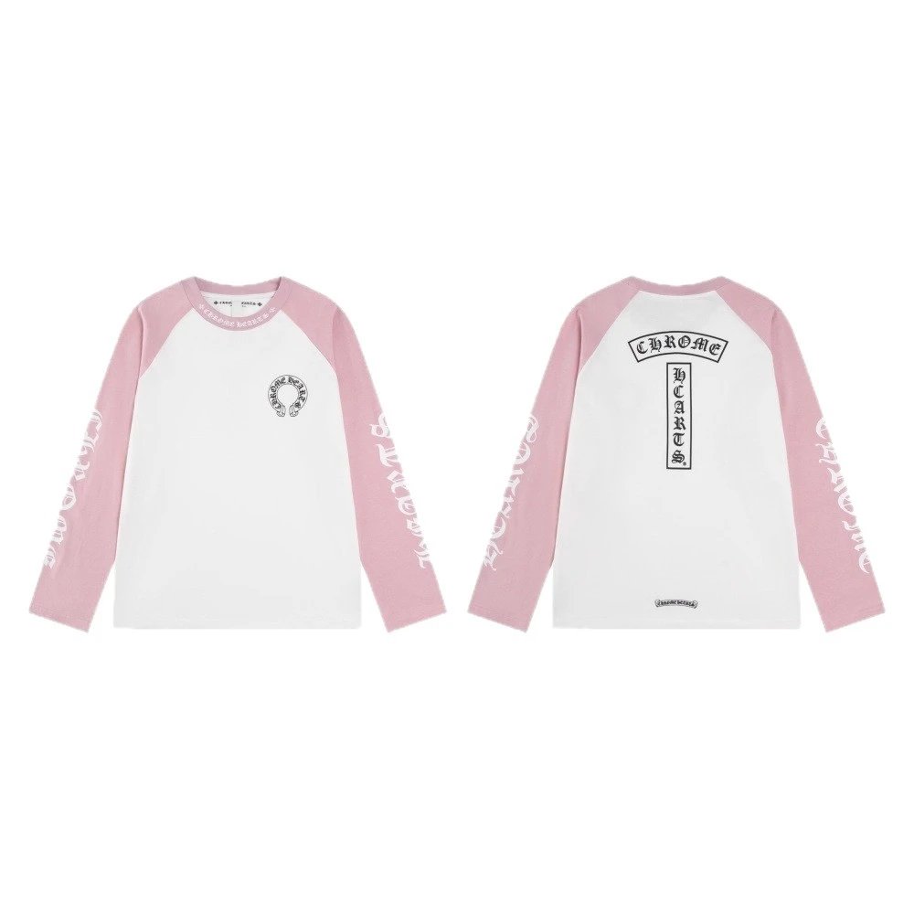 New Color-Block Floral Print Long Sleeve Raglan Sleeve Top