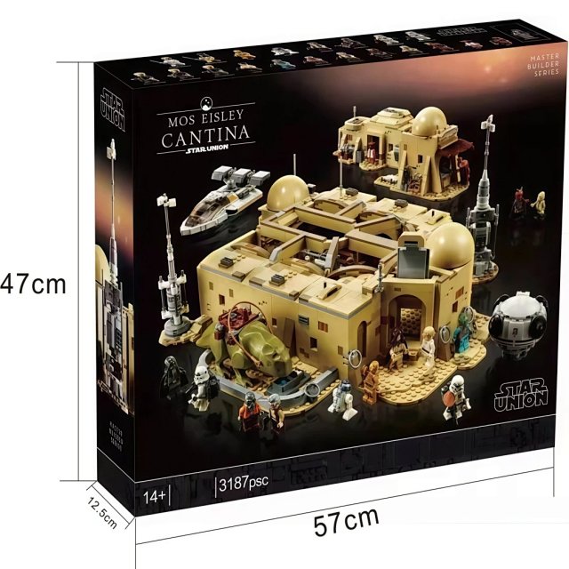Lego-compatible Star Wars Mos Eisley Cantina building block set – street scene model toy: seller detail photo 1