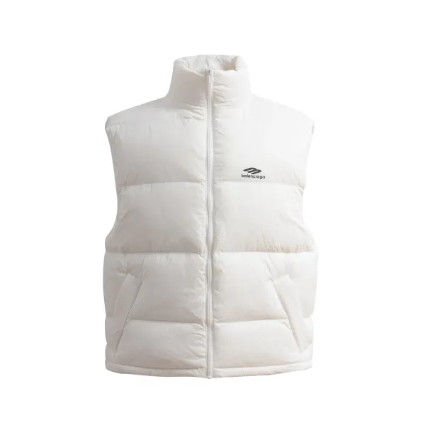 Balenciaga Puffer Vest White Outerwear - 1