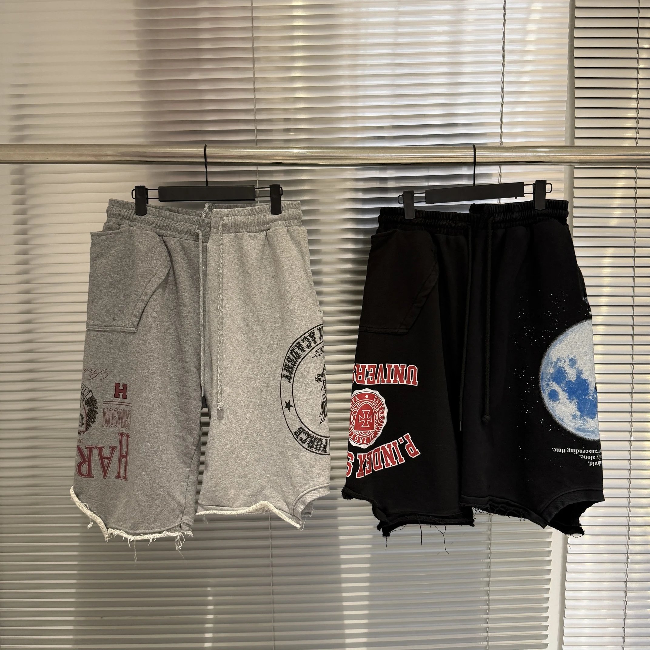 Protocol Index Talk New Distressed Hem Loose Casual Washed Vintage Shorts Trendy Ins Unisex