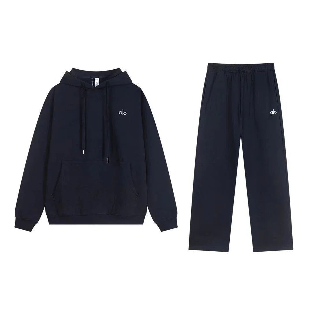 Navy Hooded Straight Leg Set