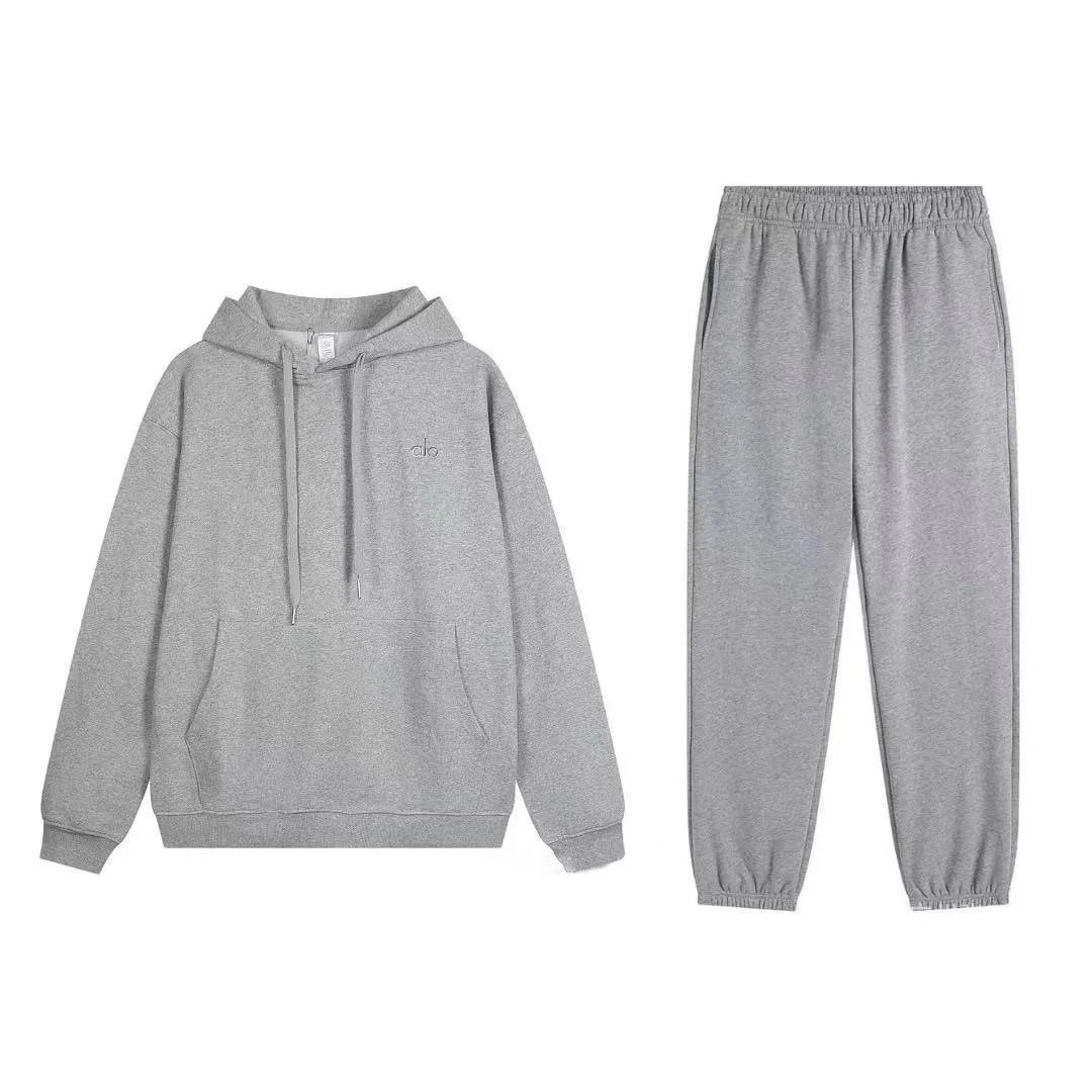 Grey Hooded Jogger Set