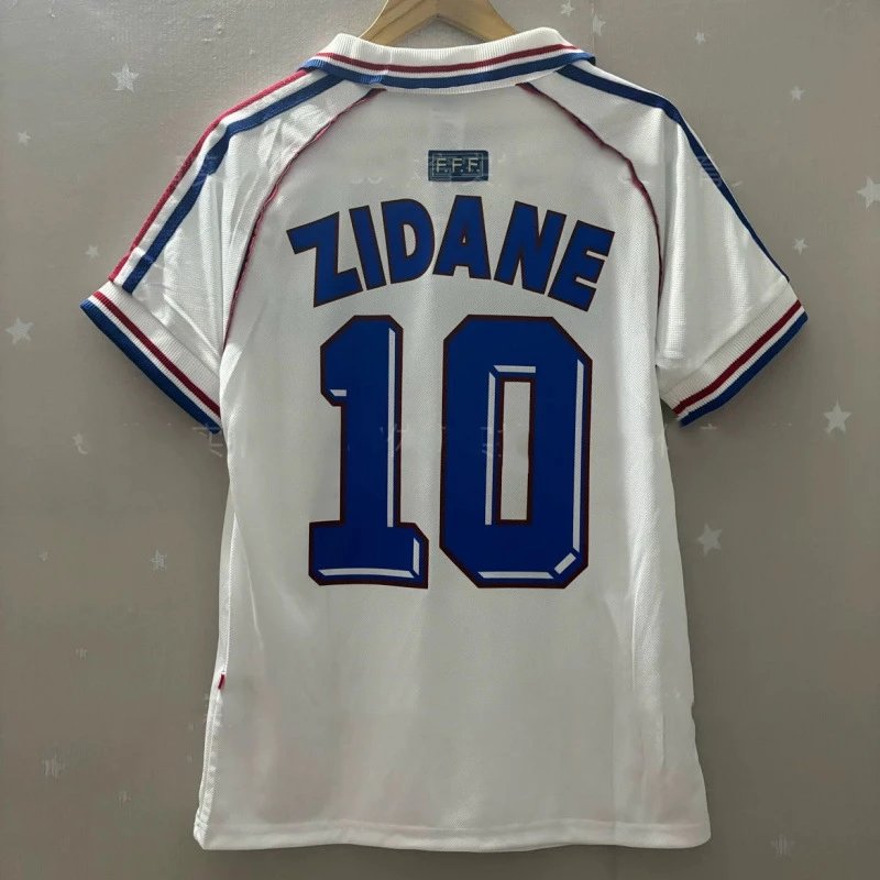 Unbranded Football Jerseys Retro jersey with player name and number print — 1998 France away jersey, number 10
