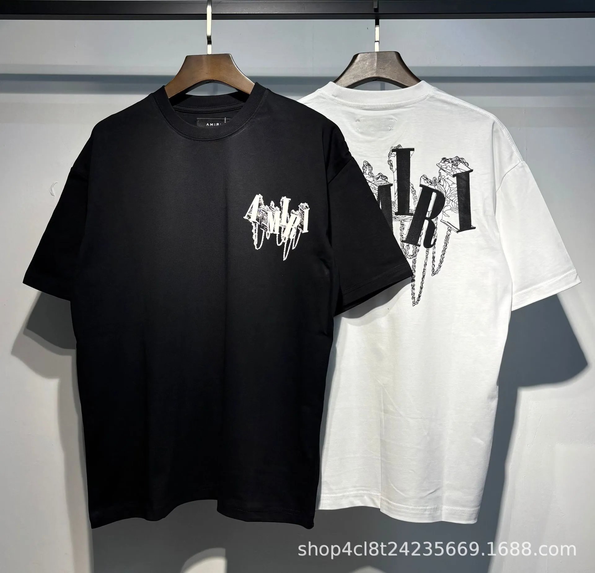 Amiri AMIRI Logo Print Black T-Shirt - 14