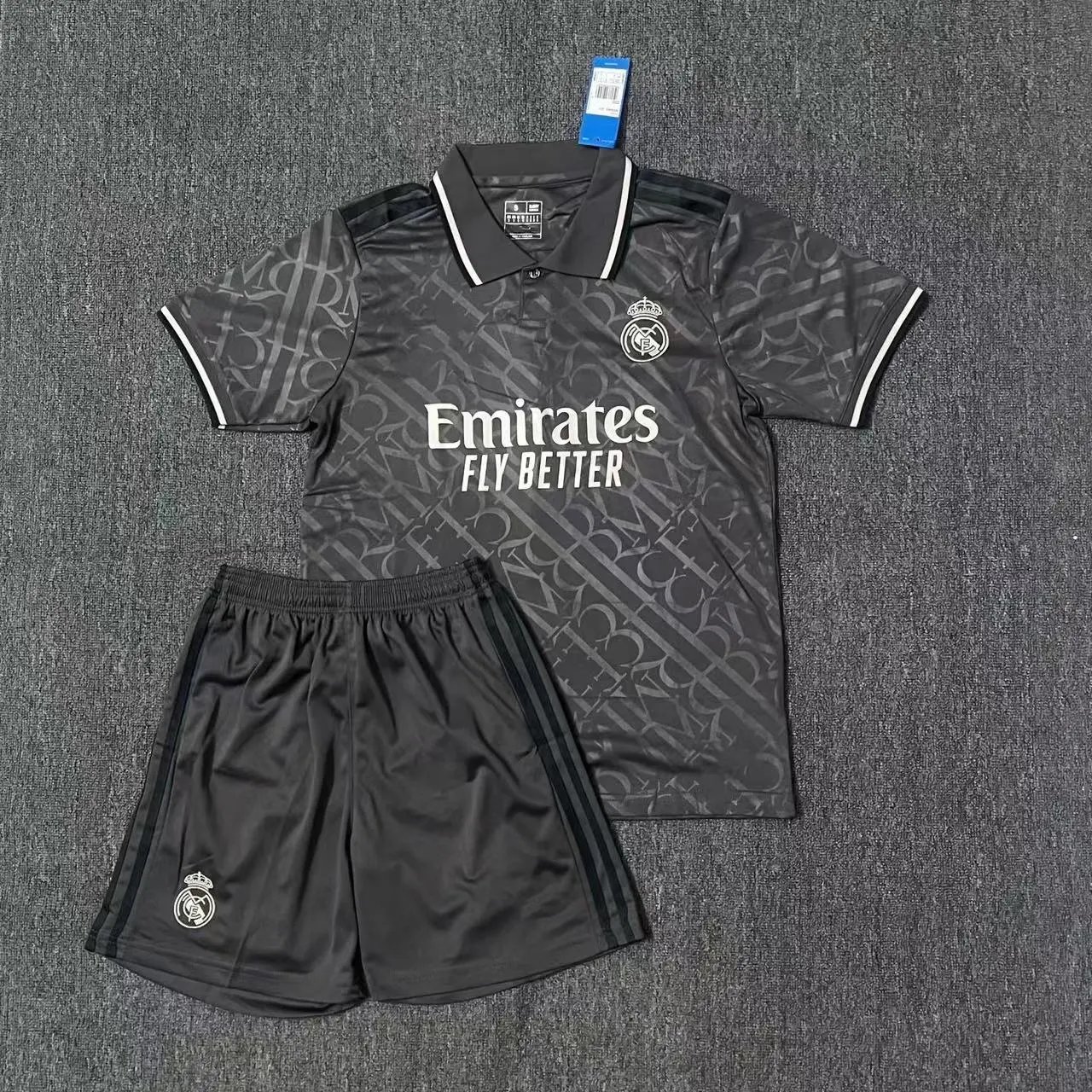 Adidas Football Jerseys Jersey and Shorts Set with Club National Team Crests — 24/25 Real Madrid Second Kit Set