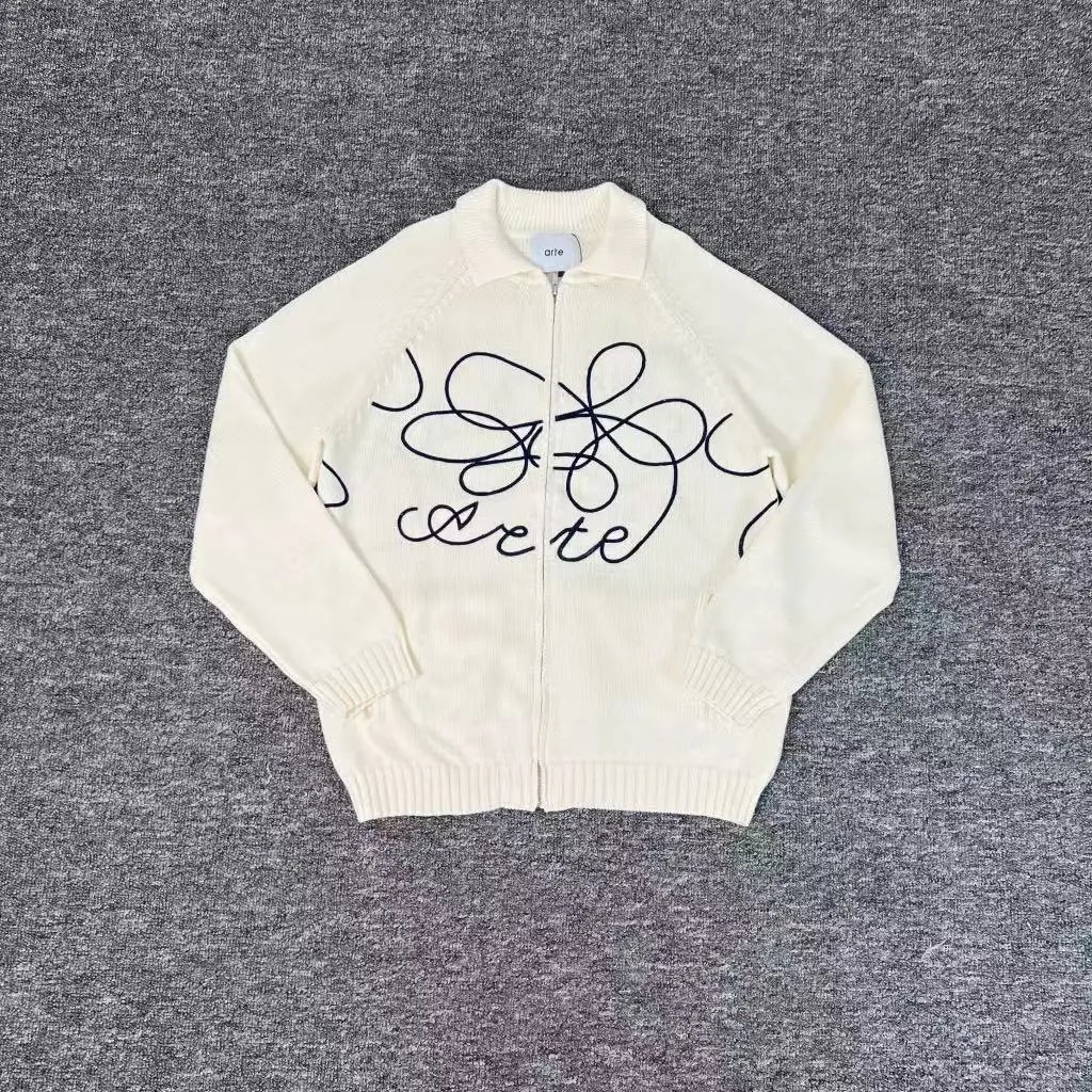Arte Knit Polo Sweater Cream - 23