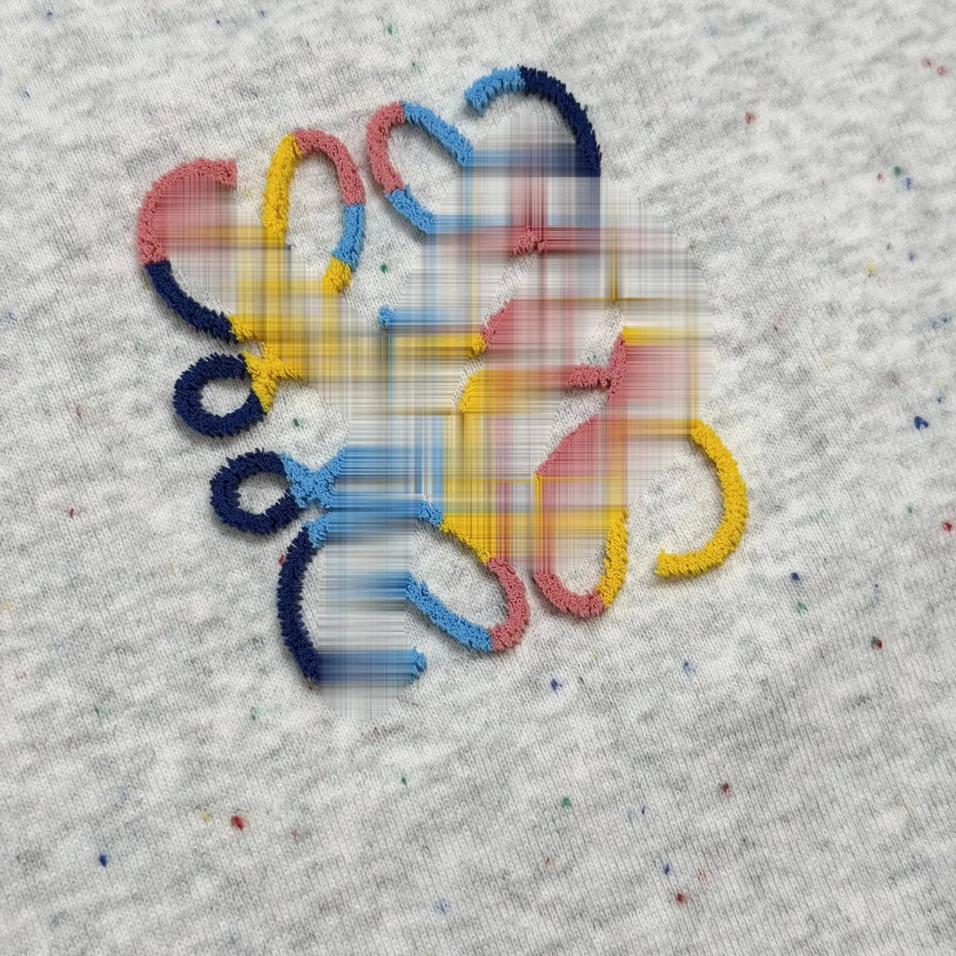 Design Speckled Pink T-Shirt with Abstract Rainbow Logo - 16