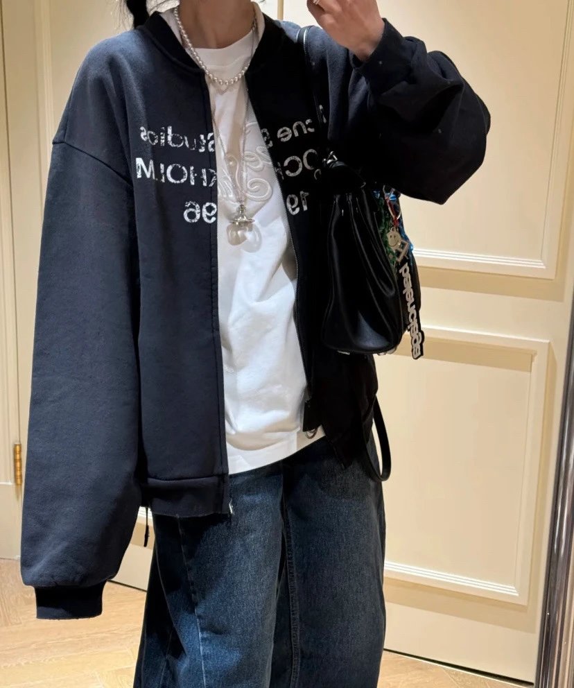 Acne Studios Stockholm 1996 Black Zip-Up Bomber Jacket Outerwear Jacket - 5