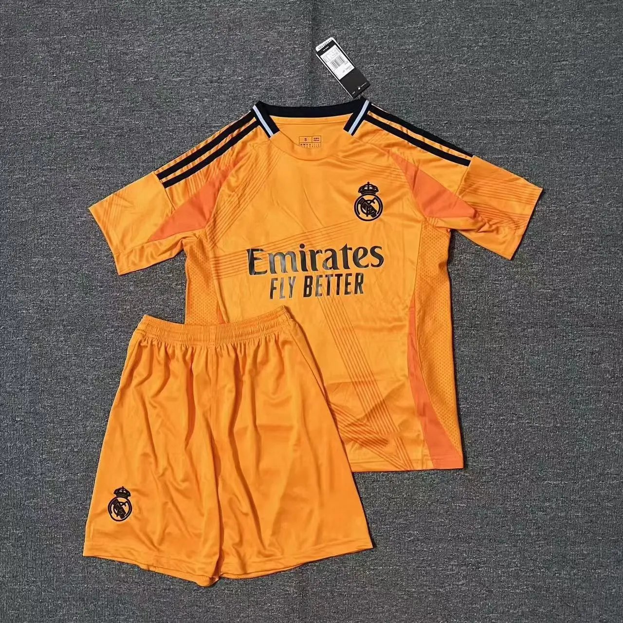 Adidas Football Jerseys Jersey and Shorts Set with Club National Team Crests — 24/25 Real Madrid Away Kit