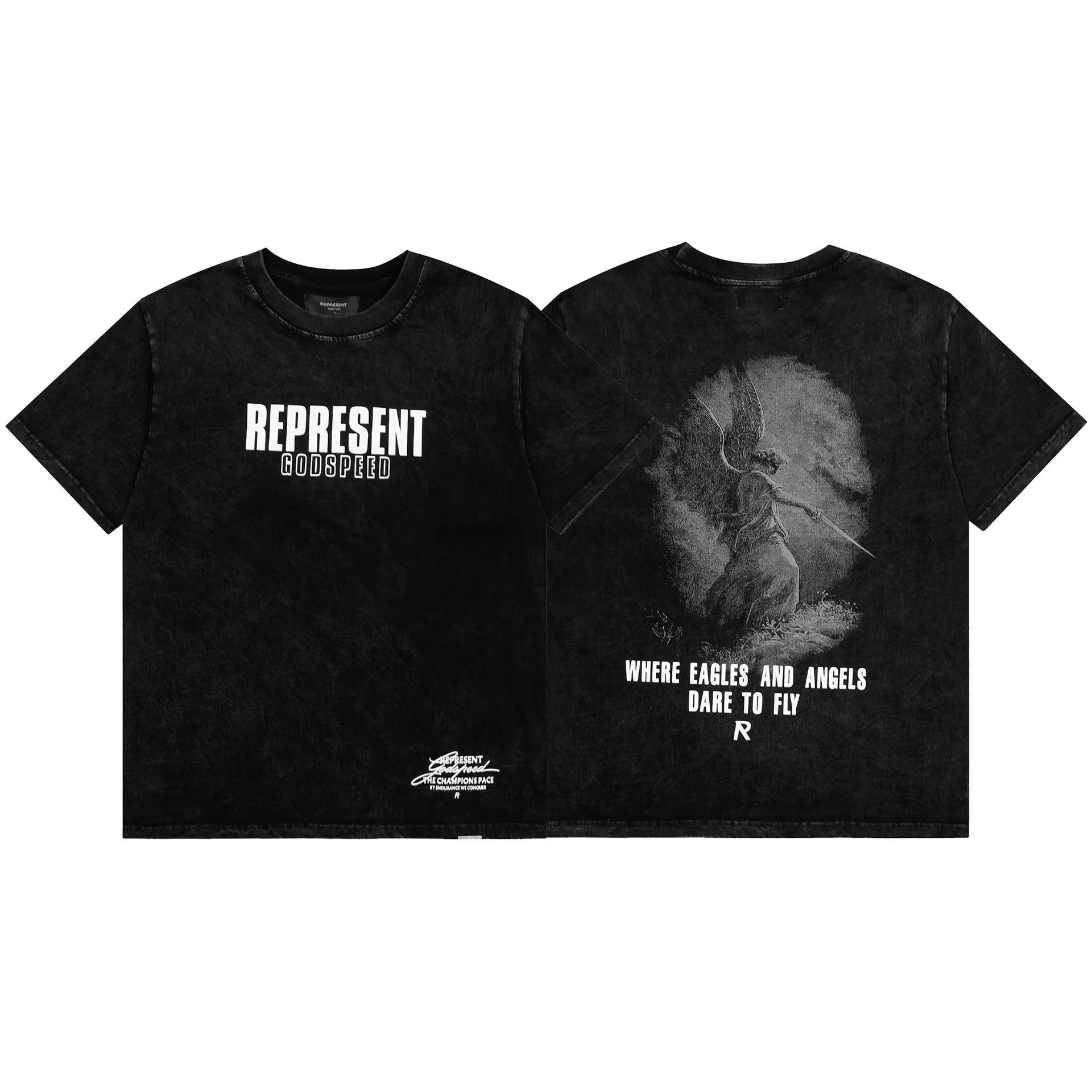 Represent Destructive Appetite Crocodile Graphic T-Shirt Black - 22